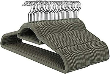 Coat Clothes Clothing Hangers Velvet Velour Non Slip Flocked Trouser Hangers NEW - ZYBUX